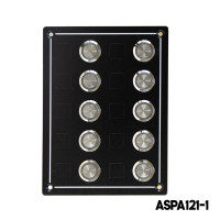 AAA - 10 Gang Switch Panel IP65 Self-Locking Push Button 12-24 V DC
